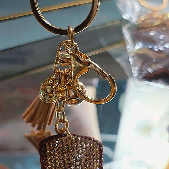 Set of 3 Western Rhinestone Cowboy Boot Keychains with Tassel - Picture 4 of 5